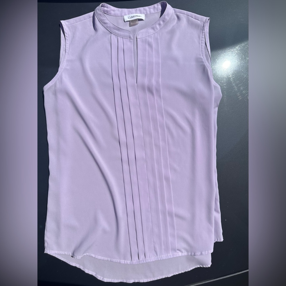 Calvin Klein Pleat-Front Blouse